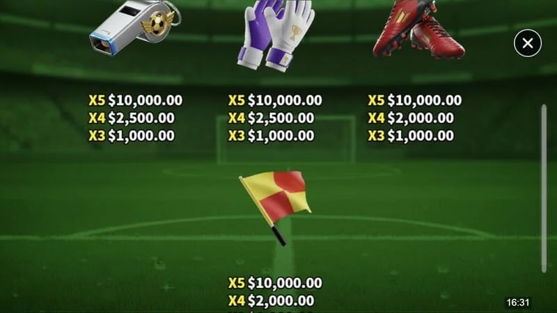Soccer Joker - paytable, second page