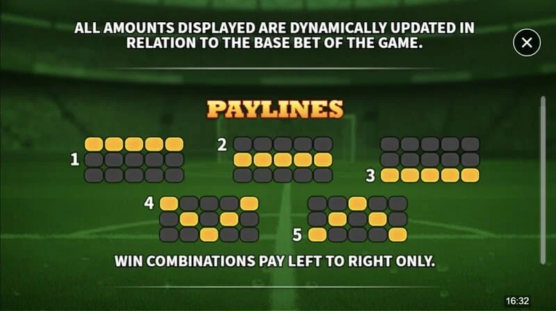 Soccer Joker - winning lines scheme