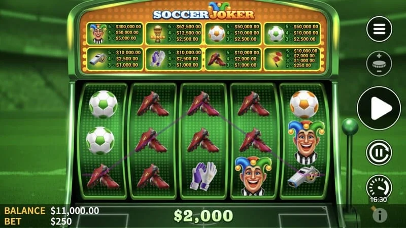 Soccer Joker - winning combination on the reels